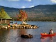Cabin & canoe, Saddleback Lake, Maine, 1968